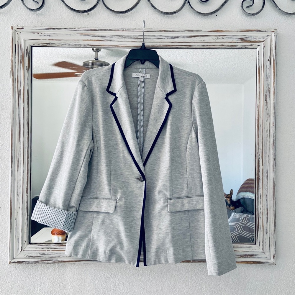 Ellen Tracy heather grey fitted sports coat